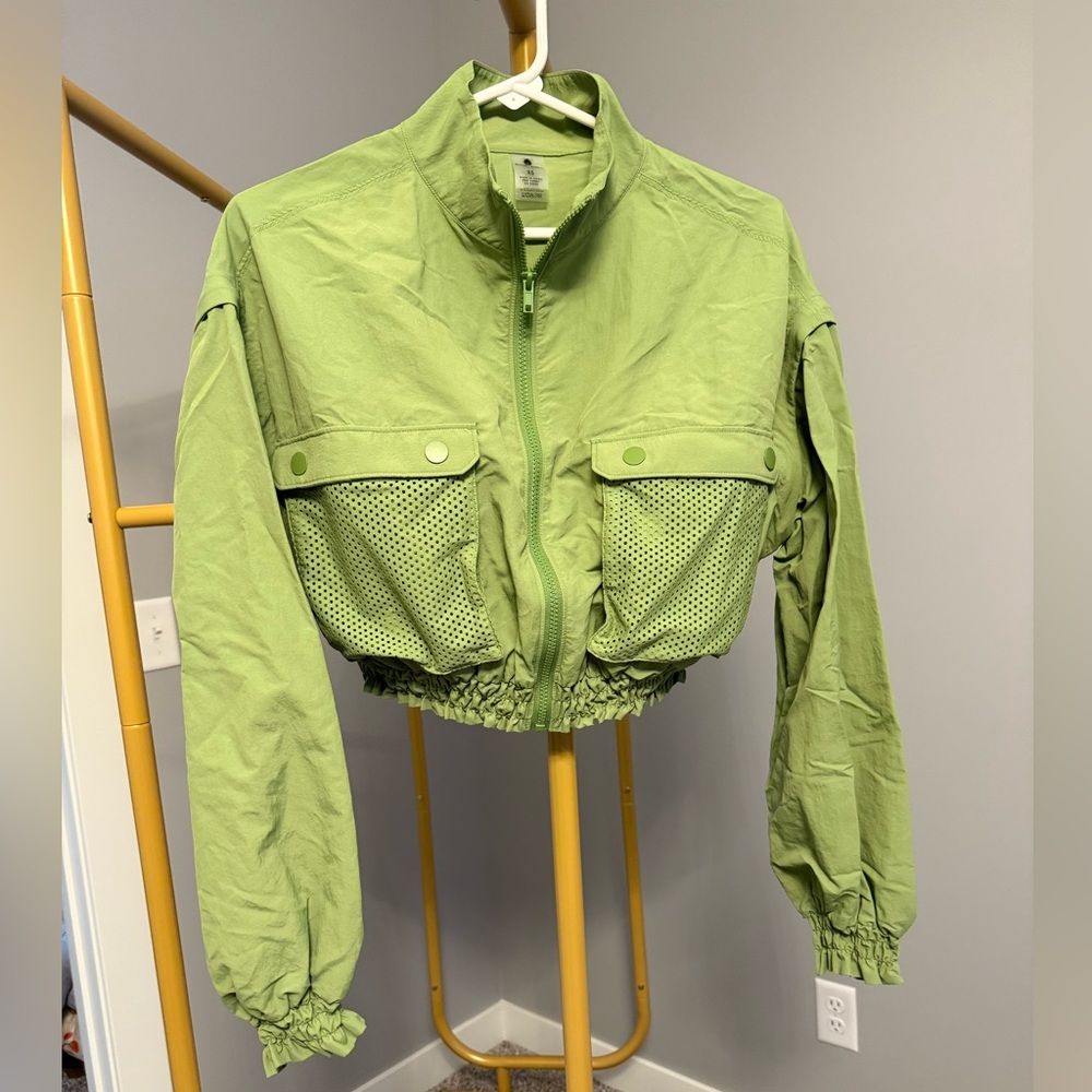 🤩SPIRITUAL GANGSTER🤩 NWOT Green Women's Jacket/Vest XS Removable Sleeves!!